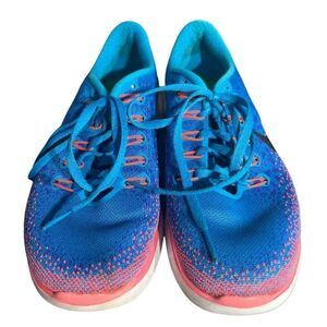 Nike Free Run Distance-Women's S 6 Blue and Pink Running Jogging Shoes sneakers
